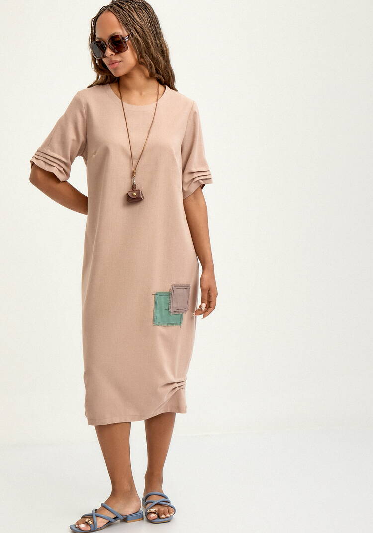 Платье изо льна свободного кроя шир.  750, рис. 16