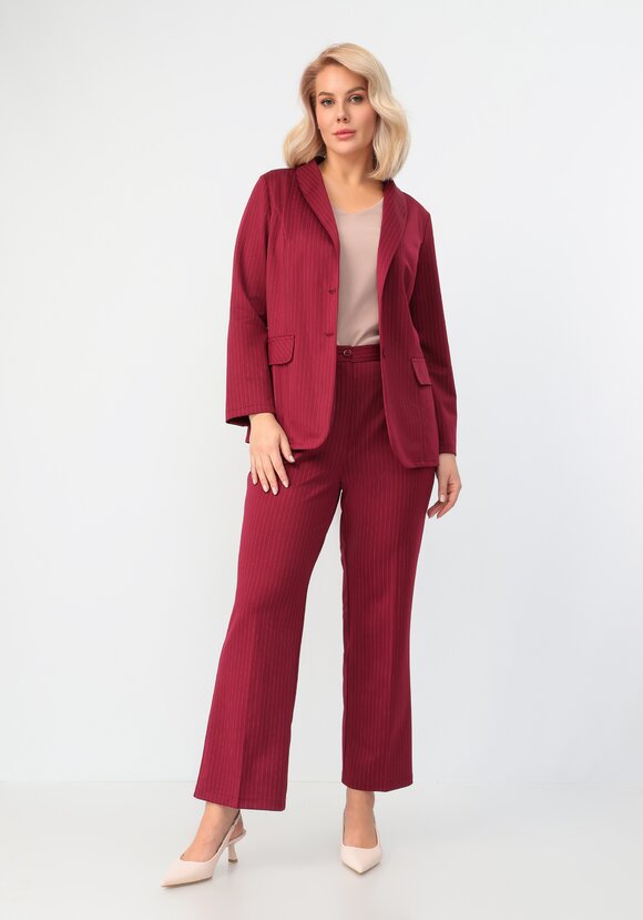 Брюки прямого кроя в полоску шир.  580, рис. 8