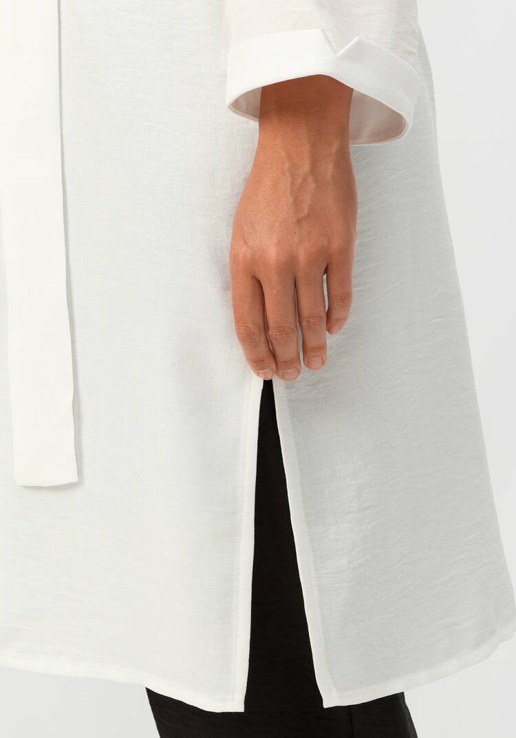 Туника с контрастными пуговицами на поясе шир.  750, рис. 6