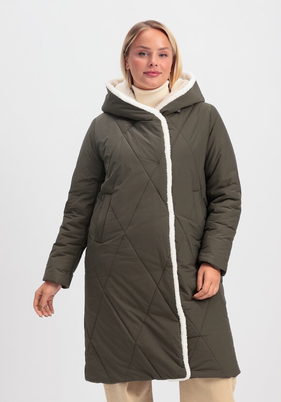 Пальто с меховой опушкой и капюшоном шир.  580, рис. 18