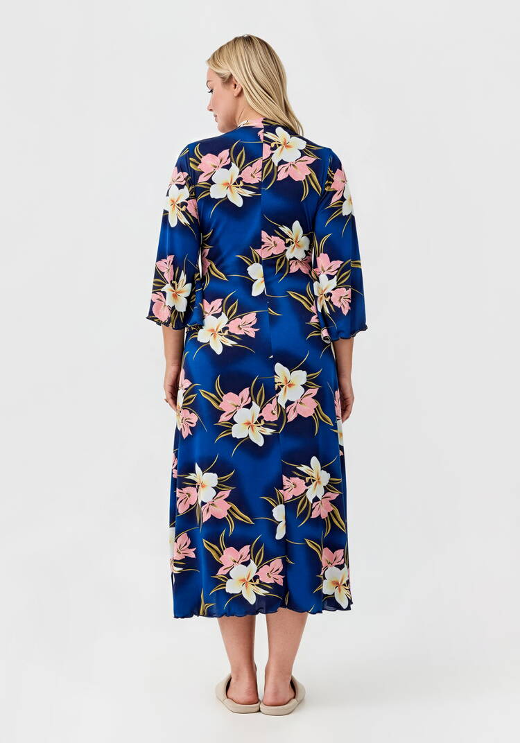 Халат на запах с цветами шир.  750, рис. 6