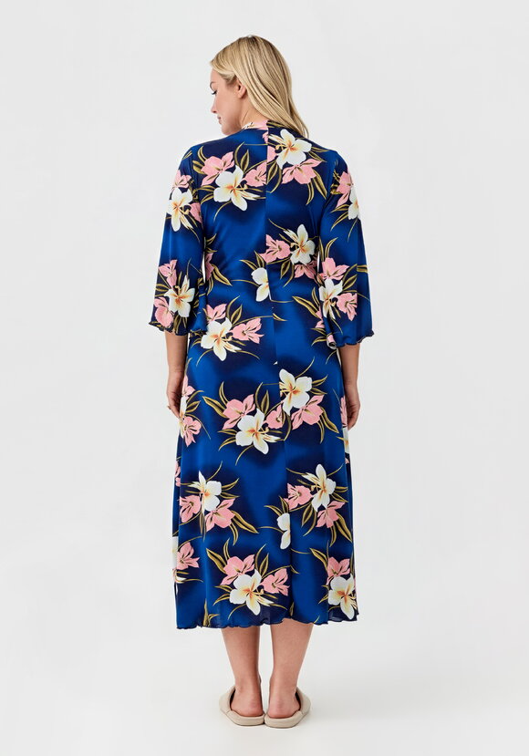 Халат на запах с цветами шир.  580, рис. 6