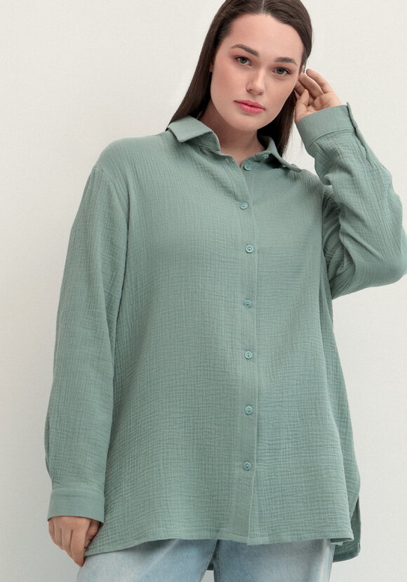 Рубашка муслиновая свободного кроя шир.  580, рис. 17