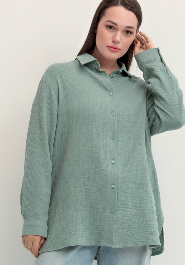 Рубашка муслиновая свободного кроя шир.  750, рис. 17