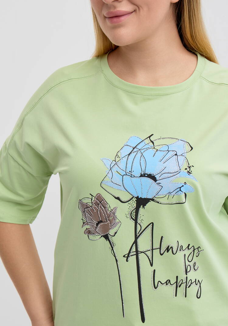 Футболка с флоральным принтом шир.  750, рис. 15