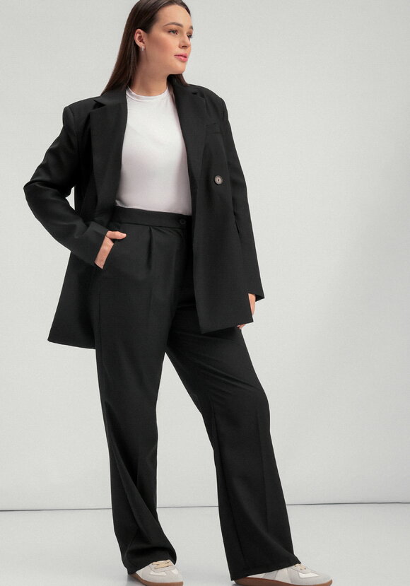 Брюки со стрелками и резинкой по поясу шир.  580, рис. 8