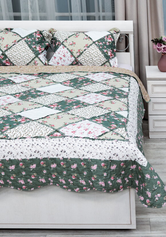 Покрывало с наволочками Печворк шир.  580, рис. 1