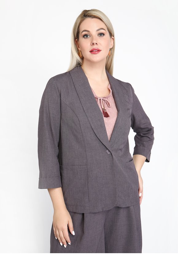 Жакет классический однобортный шир.  580, рис. 31