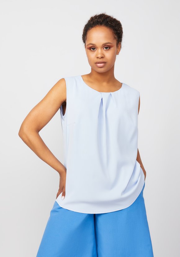 Блуза с декоративными складками Летиция шир.  580, рис. 6