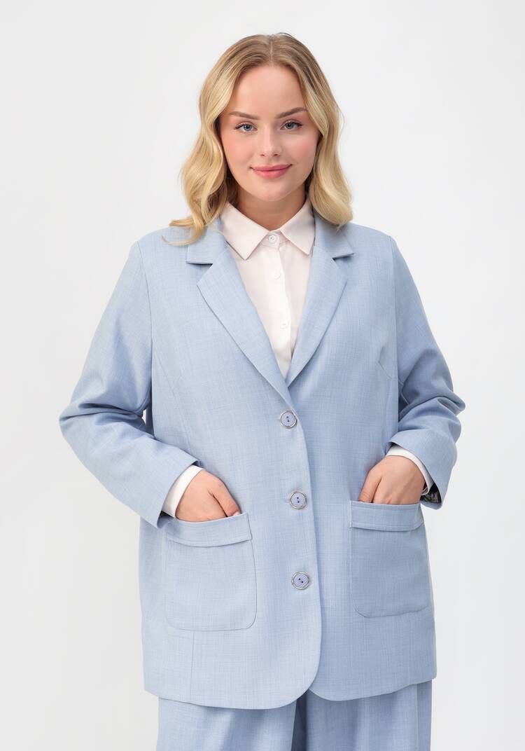 Пиджак однобортный на пуговицах шир.  750, рис. 7