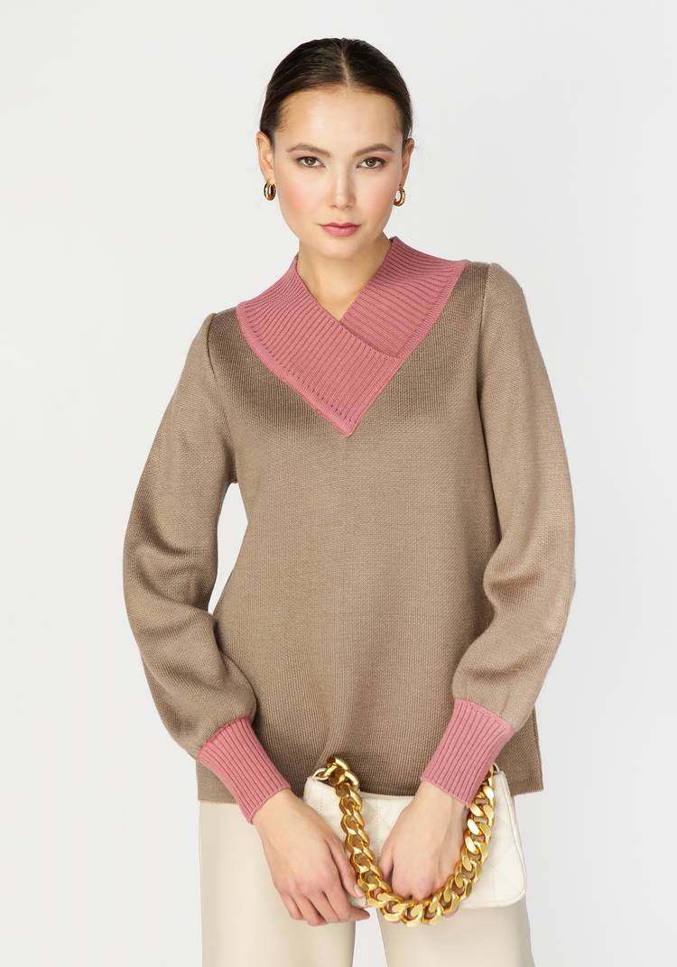 Джемпер женский с широким воротом шир.  750, рис. 7