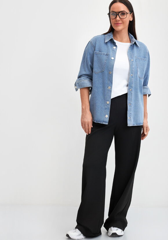 Брюки прямые свободного кроя Леонида шир.  580, рис. 1