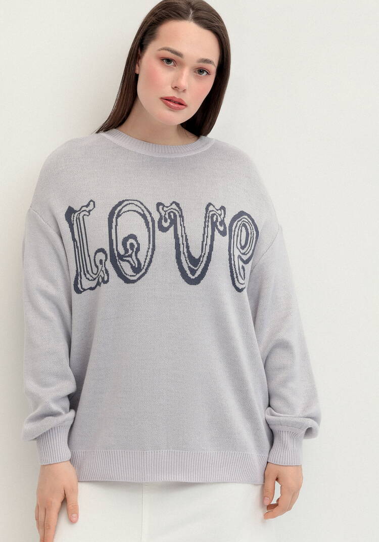 Джемпер с жаккардовой надписью шир.  750, рис. 20