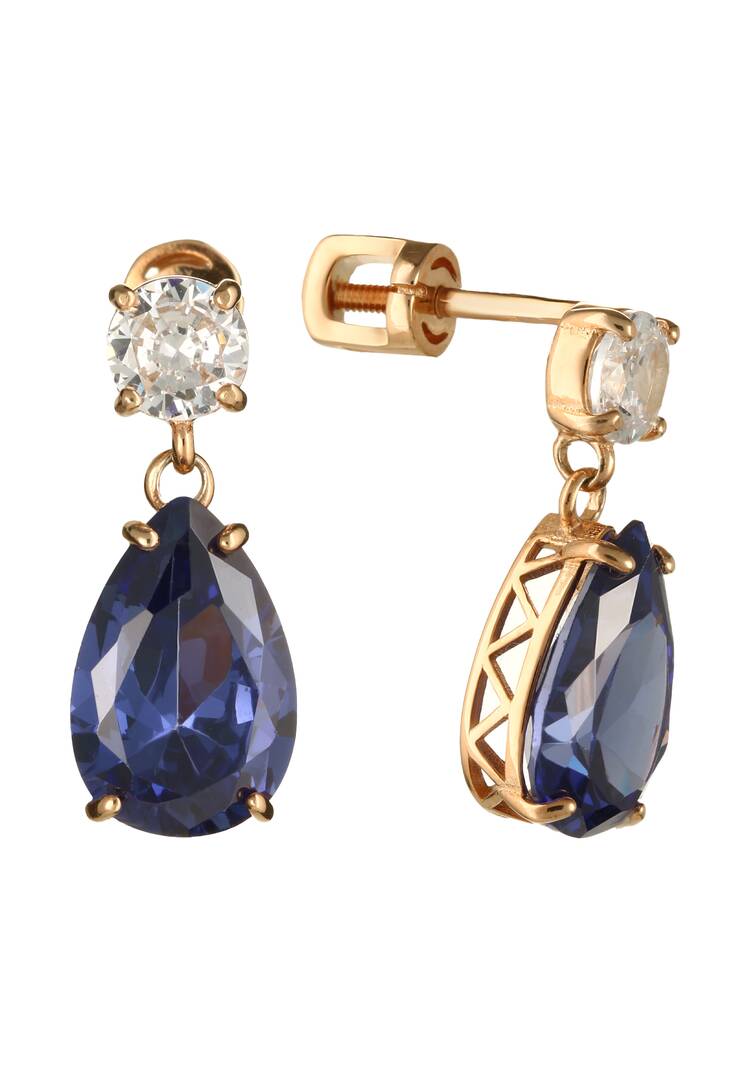 Серьги серебряные Звезда Голливуда шир.  750, рис. 1