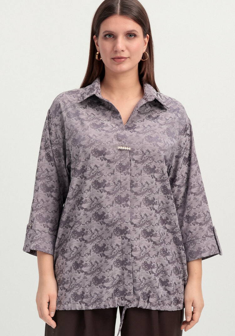 Блуза из шелка с рисунком шир.  750, рис. 19