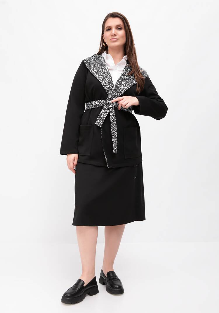 Кардиган с леопардовым капюшоном шир.  750, рис. 6