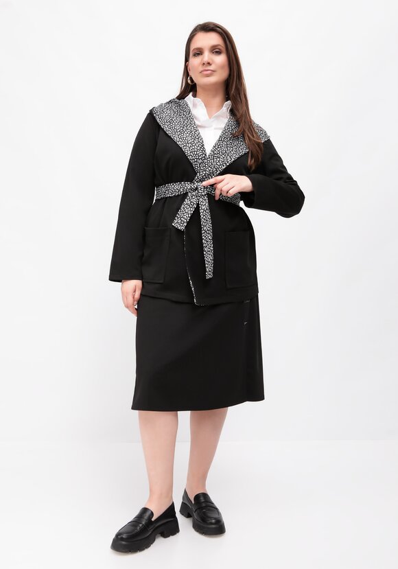 Кардиган с леопардовым капюшоном шир.  580, рис. 6