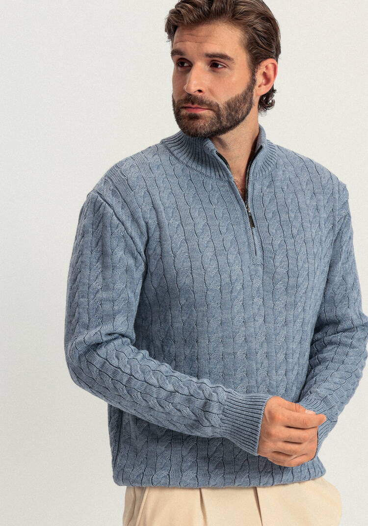 Джемпер с высоким горлом и молнией до груди шир.  750, рис. 9