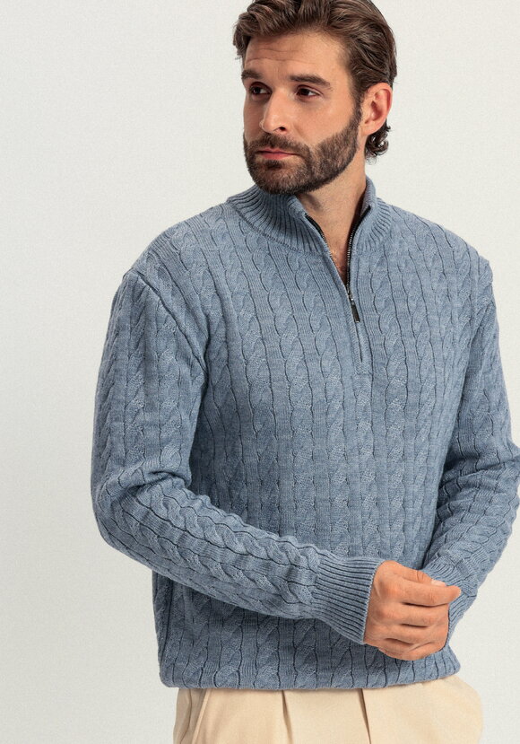 Джемпер с высоким горлом и молнией до груди шир.  580, рис. 9