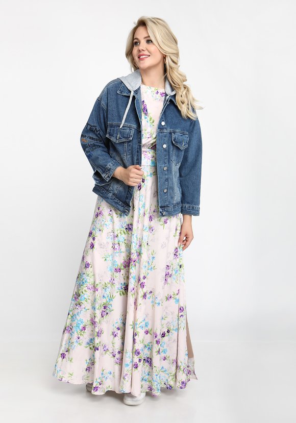 Куртка Яркий принт шир.  580, рис. 1