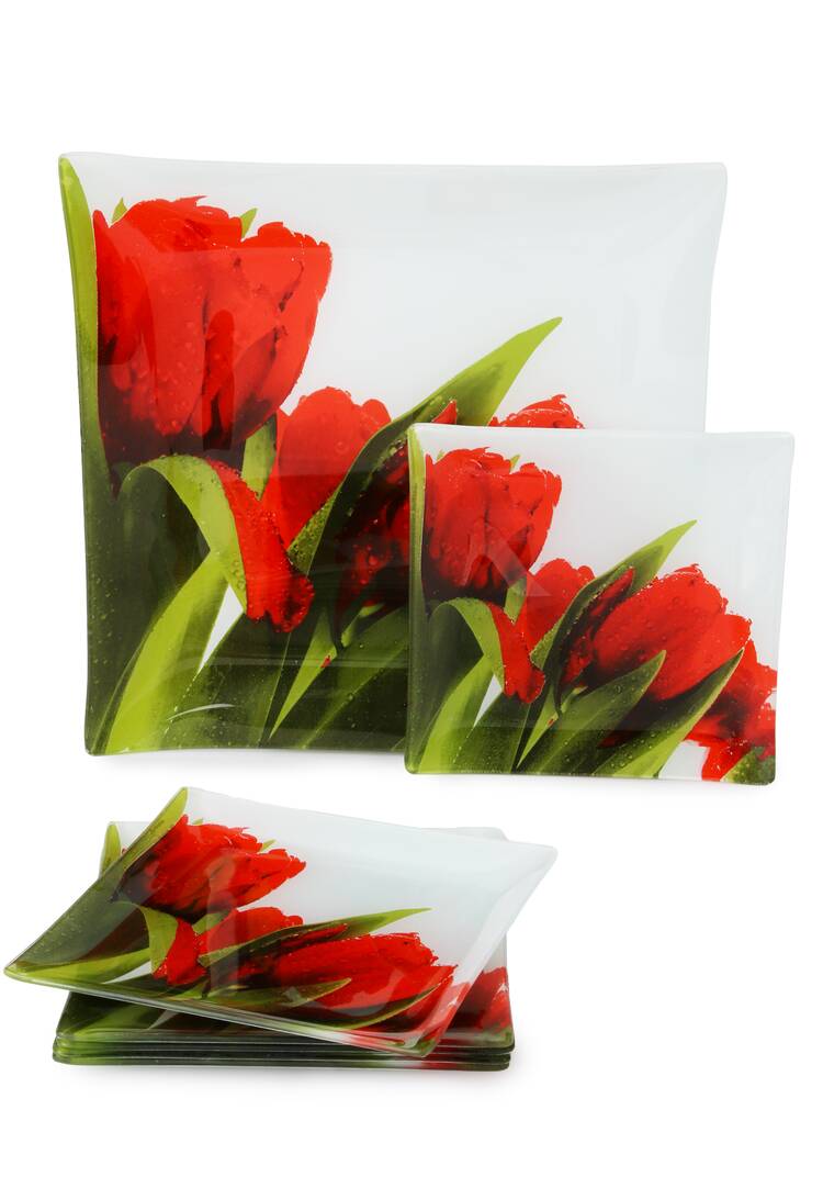 Набор из 6 тарелок и 1 блюда шир.  750, рис. 21