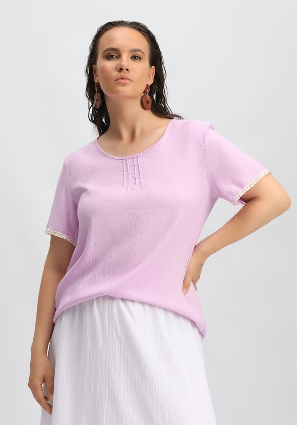 Футболка с кружевными вставками на рукавах шир.  580, рис. 18