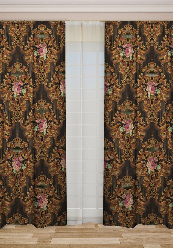 Комплект штор с тюлем Роскошное убранство — купить со скидкой в ...