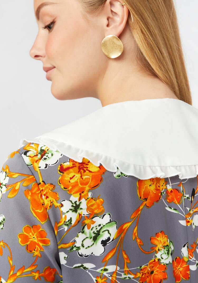 Платье принтованное со съемным воротником шир.  750, рис. 15