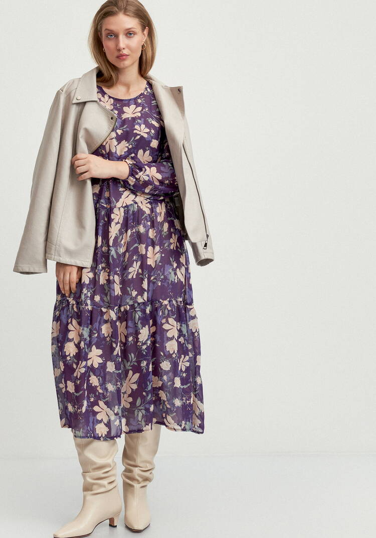 Платье свободного кроя с принтом цветок шир.  750, рис. 23