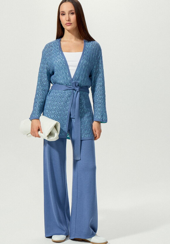 Кардиган ажурной вязки шир.  580, рис. 10