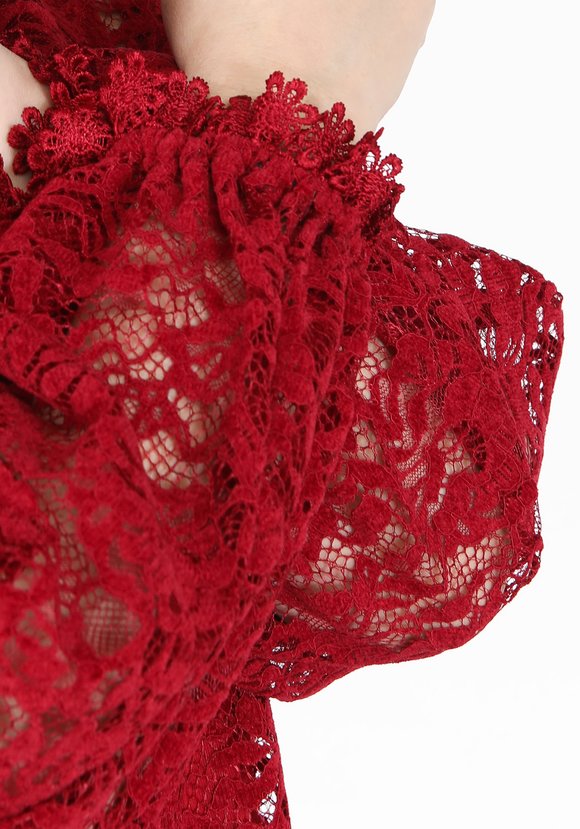 Блуза-двойка кружевная шир.  580, рис. 4