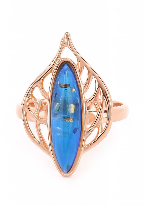 Кольцо серебряное Природный мотив шир.  580, рис. 2