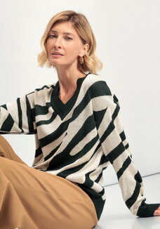 Джемпер с принтом зебра