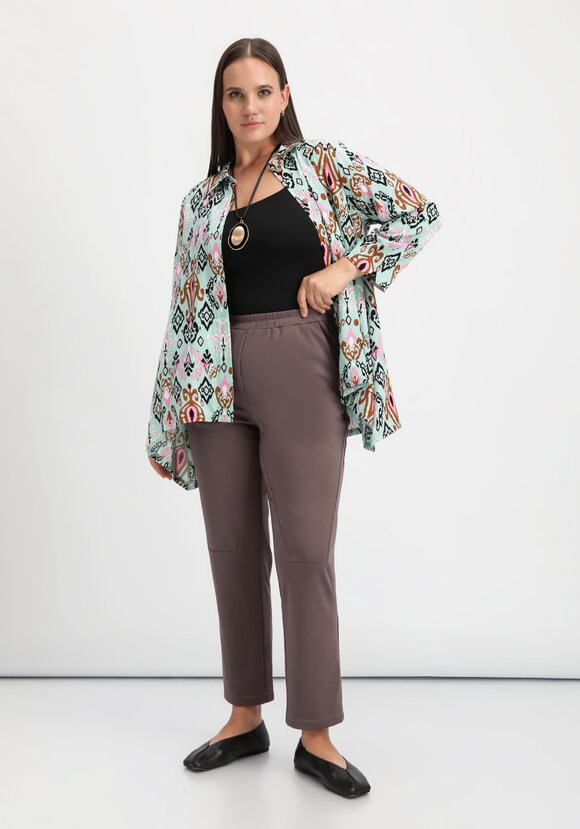 Брюки оригинального кроя на резинке шир.  580, рис. 19