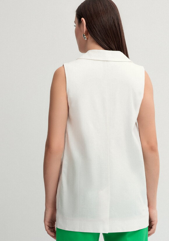 Жилет изо льна на пуговицах шир.  580, рис. 3