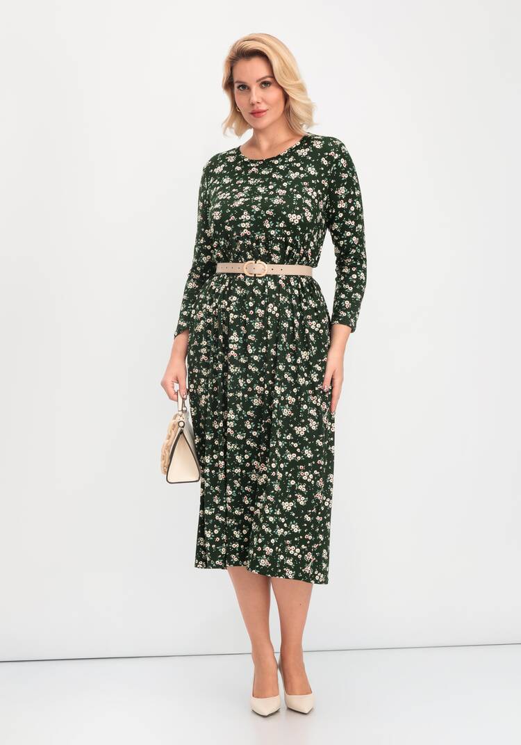 Платье с цветочным рисунком и рукавами 3/4 шир.  750, рис. 34