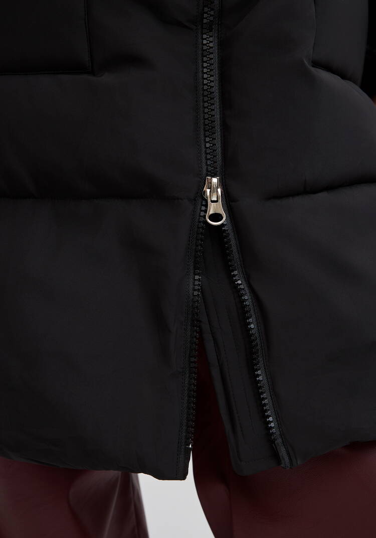 Пальто с меховой опушкой под норку шир.  750, рис. 6