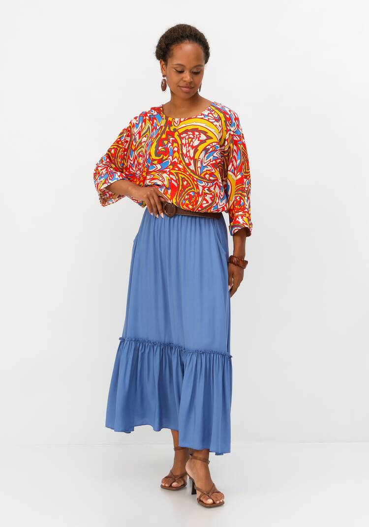 Юбка на эластичной ленте с ярусами шир.  750, рис. 22