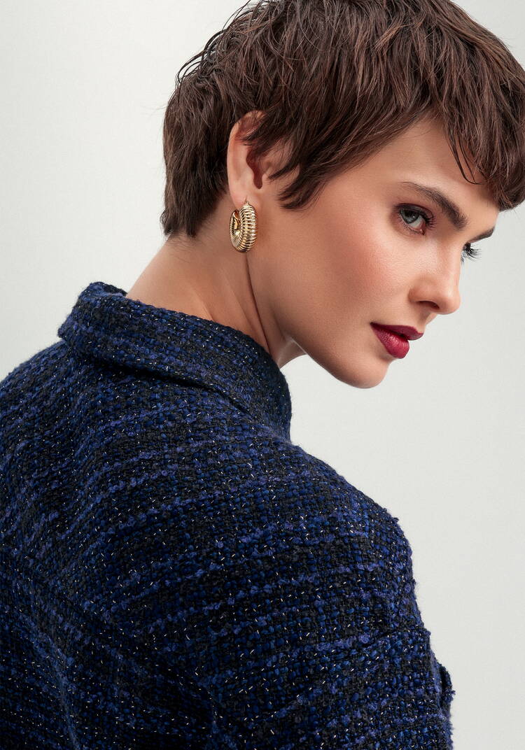 Жакет твидовый с фактурной нитью шир.  750, рис. 6