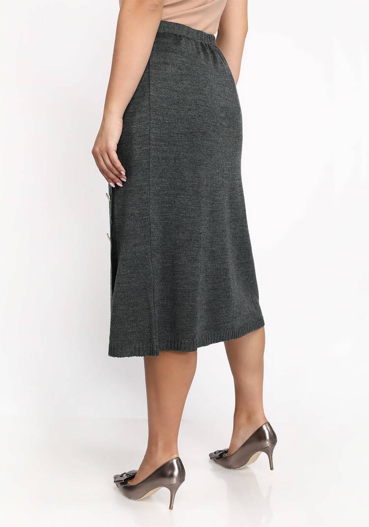 Юбка с имитацией запаха и декором из пуговиц шир.  750, рис. 5