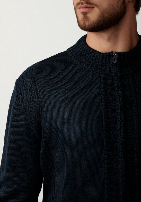 Джемпер-кардиган вязаный на молнии шир.  580, рис. 5