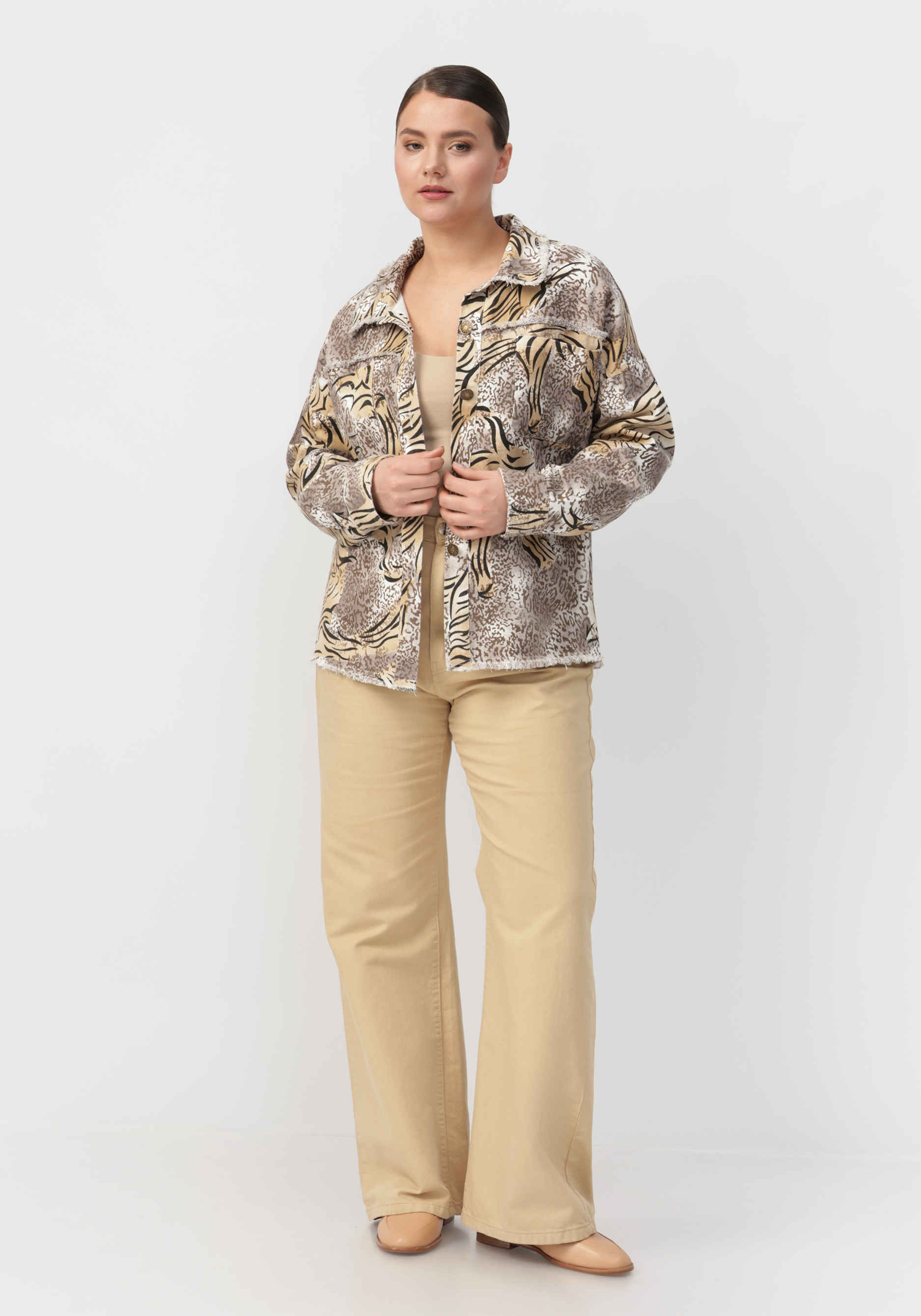 Джинсовая куртка "Глория" Edsel Krause, размер 56, цвет коричневый - фото 7