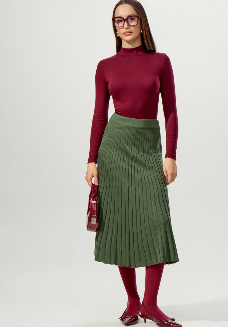 Юбка-плиссе на резинке ниже колена шир.  750, рис. 29