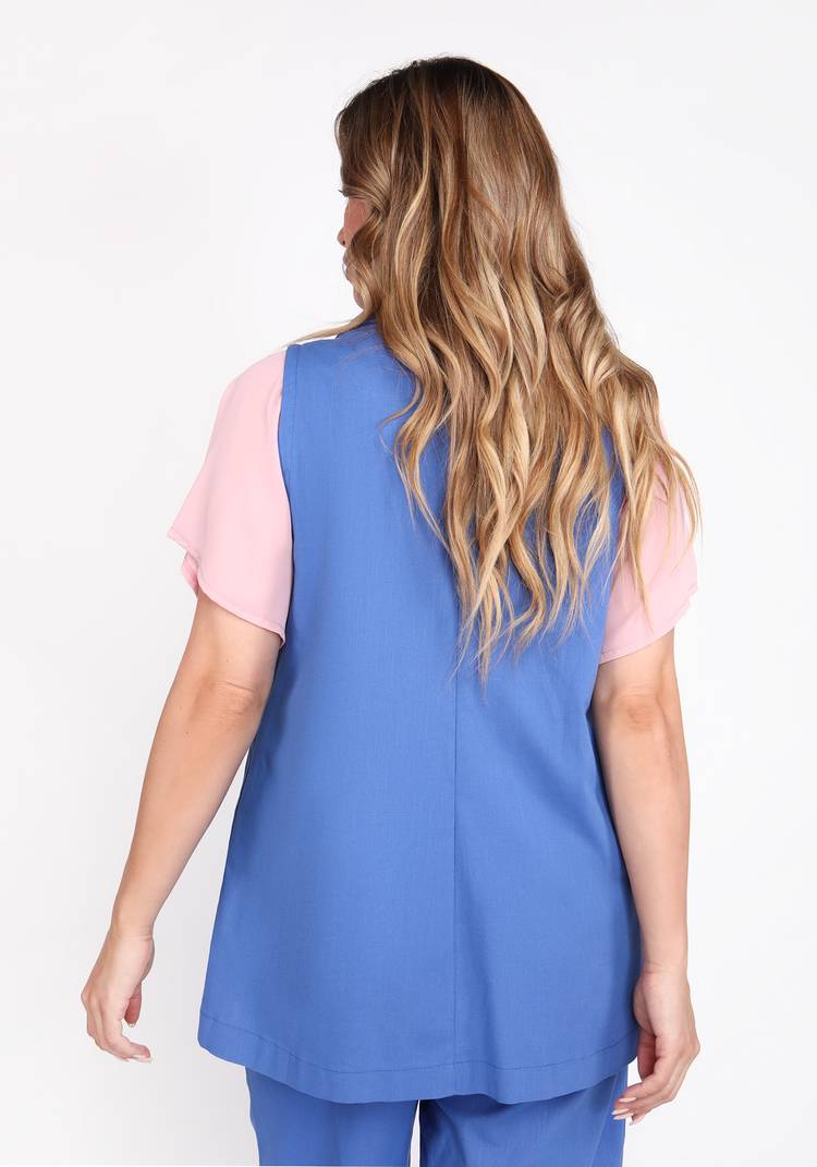 Жилет однотонный на пуговицах шир.  750, рис. 11