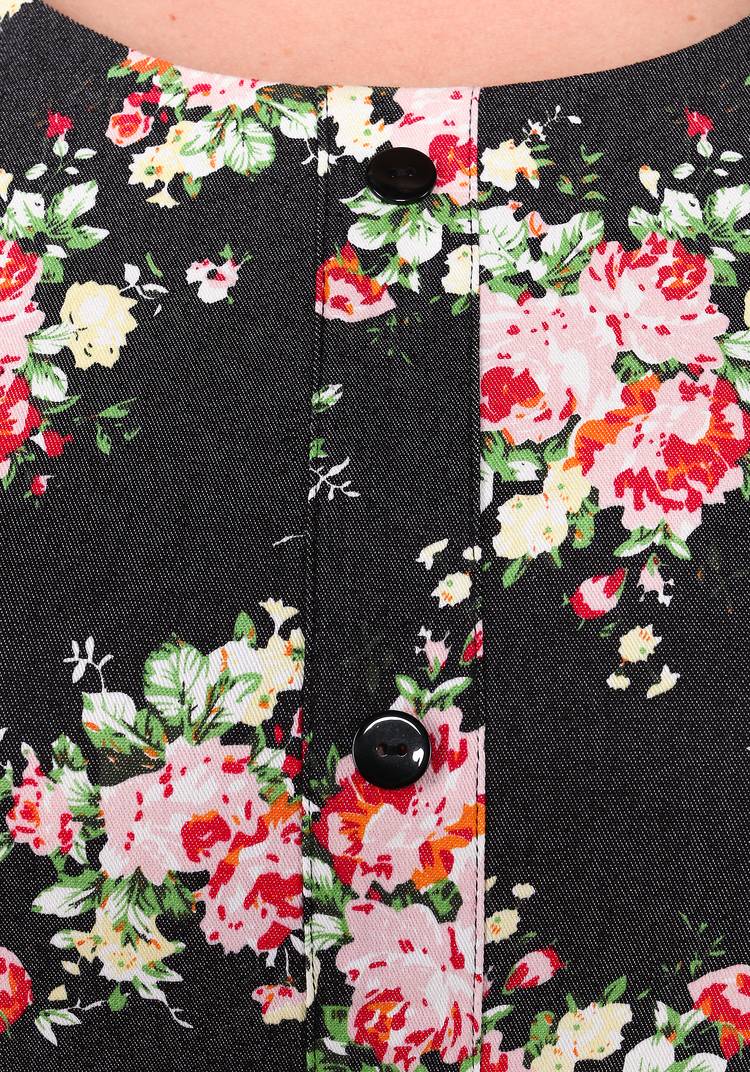 Платье с декоративными пуговицами и молнией шир.  750, рис. 3