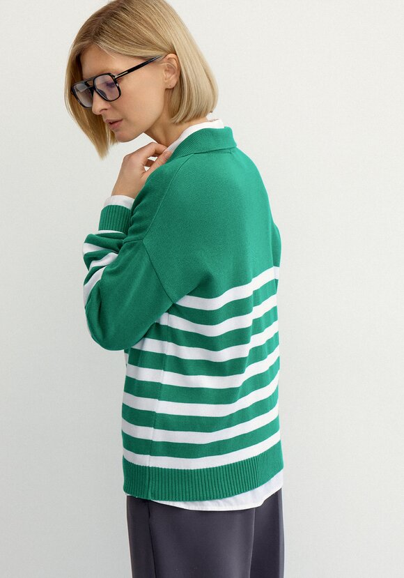 Джемпер поло в полоску шир.  580, рис. 4
