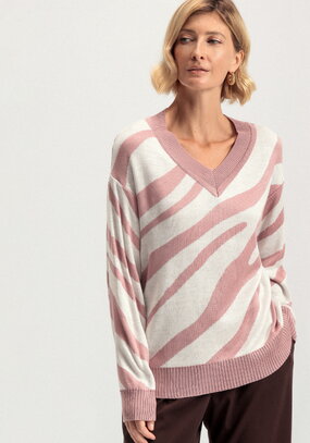 Джемпер с принтом зебра