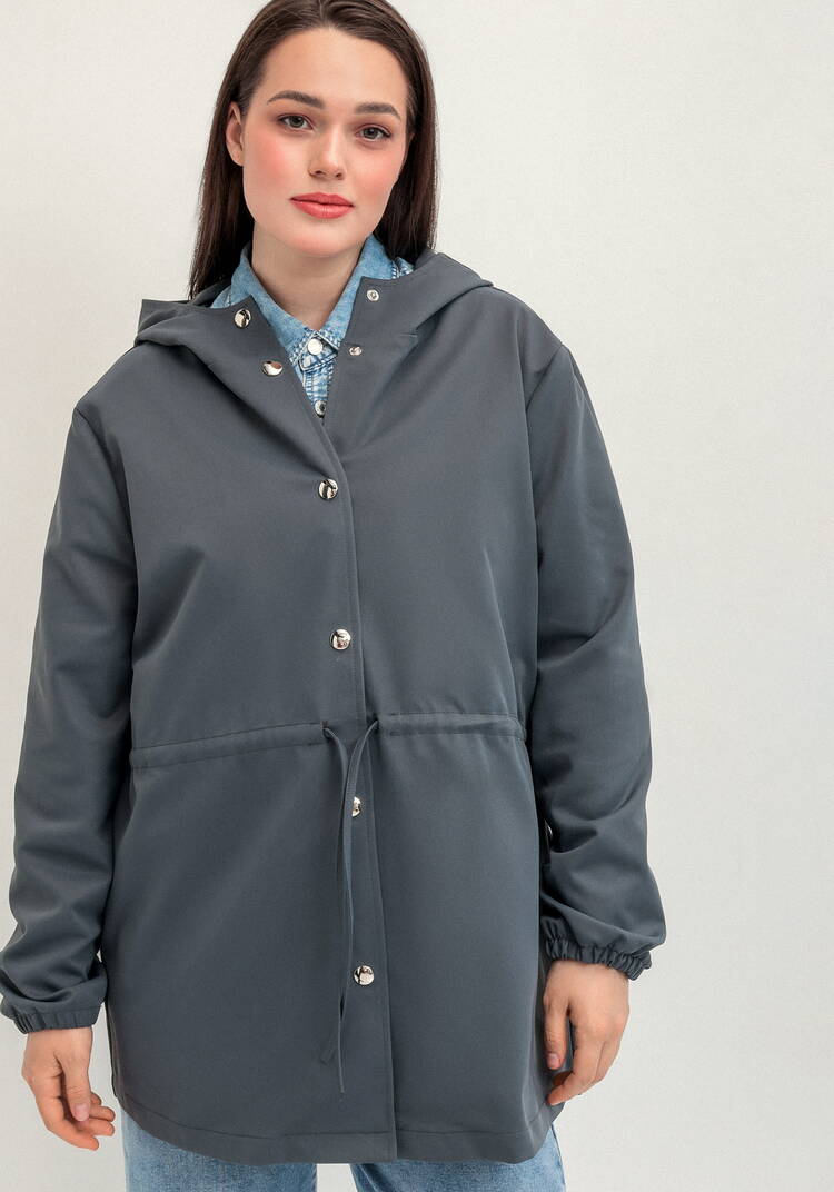 Ветровка с капюшоном и талии на кулиске шир.  750, рис. 24