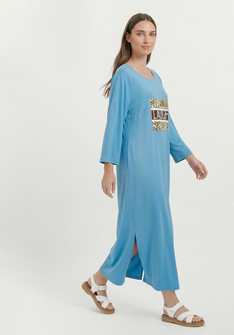 Платье прямое с лампасом и принтом шир.  750, рис. 4