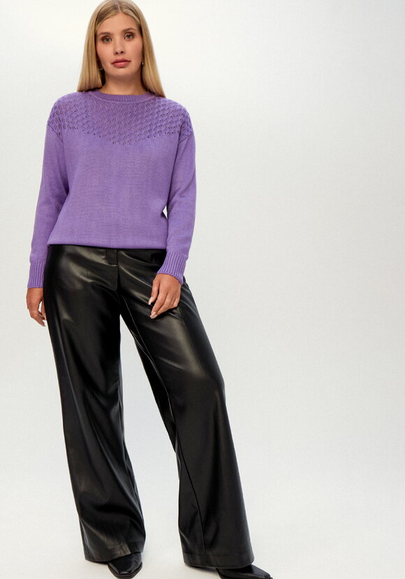 Джемпер женский с ажурной кокеткой шир.  580, рис. 16